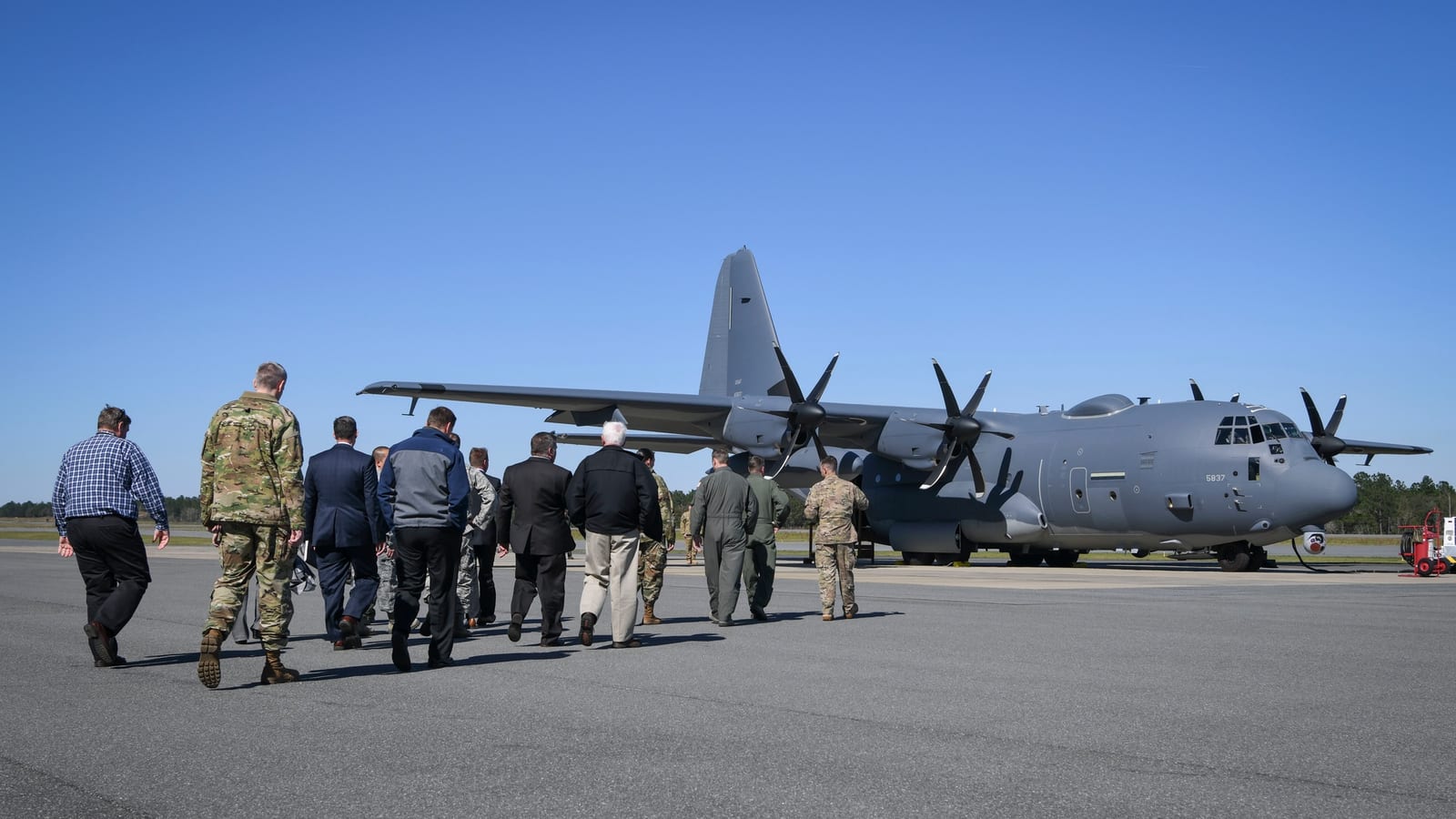 An AC-130J Ghostrider on display at Bob Sikes Airport in Crestview, Florida